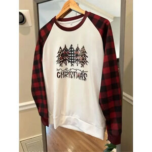 Merry Christmas Plaid‎ New Sweater Size Medium